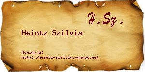 Heintz Szilvia névjegykártya