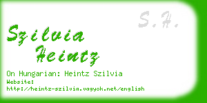 szilvia heintz business card